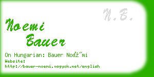 noemi bauer business card